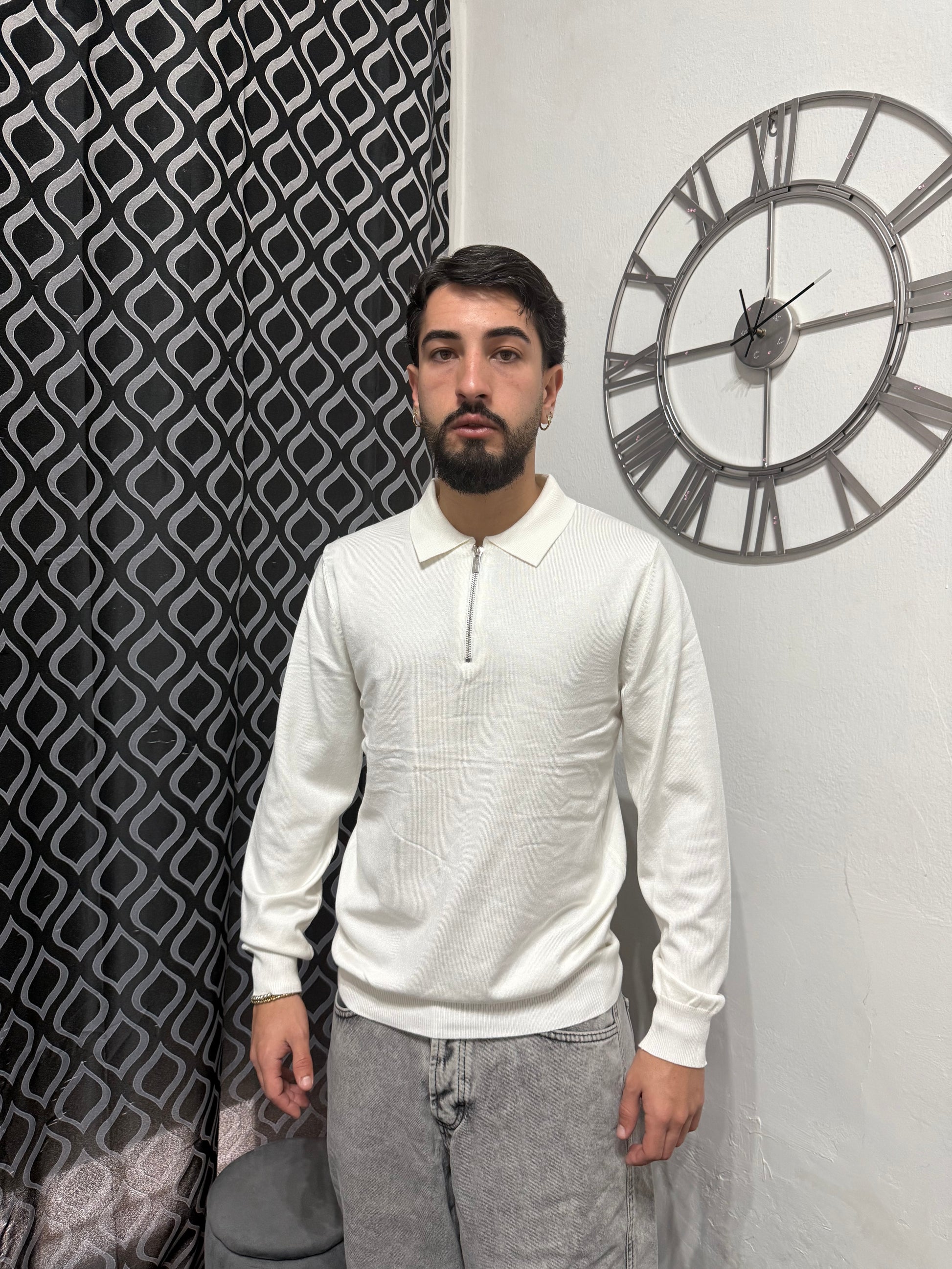 POLO IN FILO CON ZIP