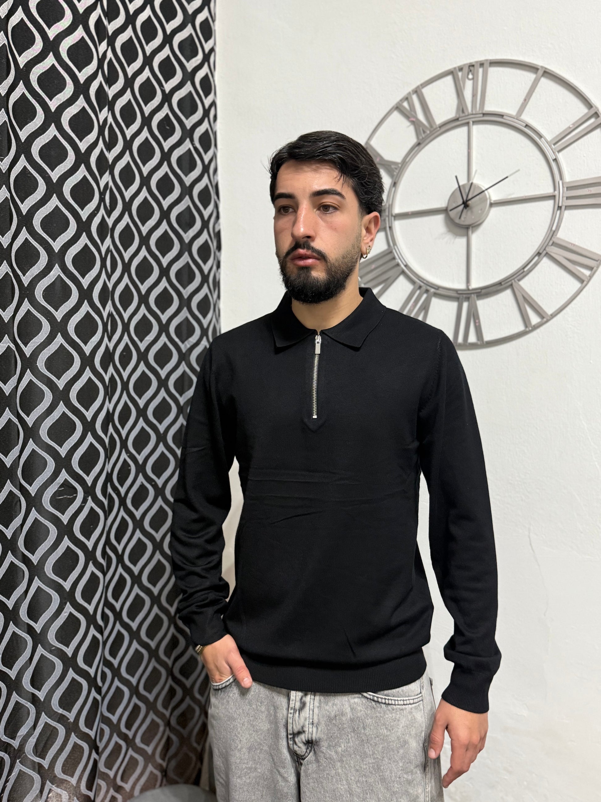 POLO IN FILO CON ZIP
