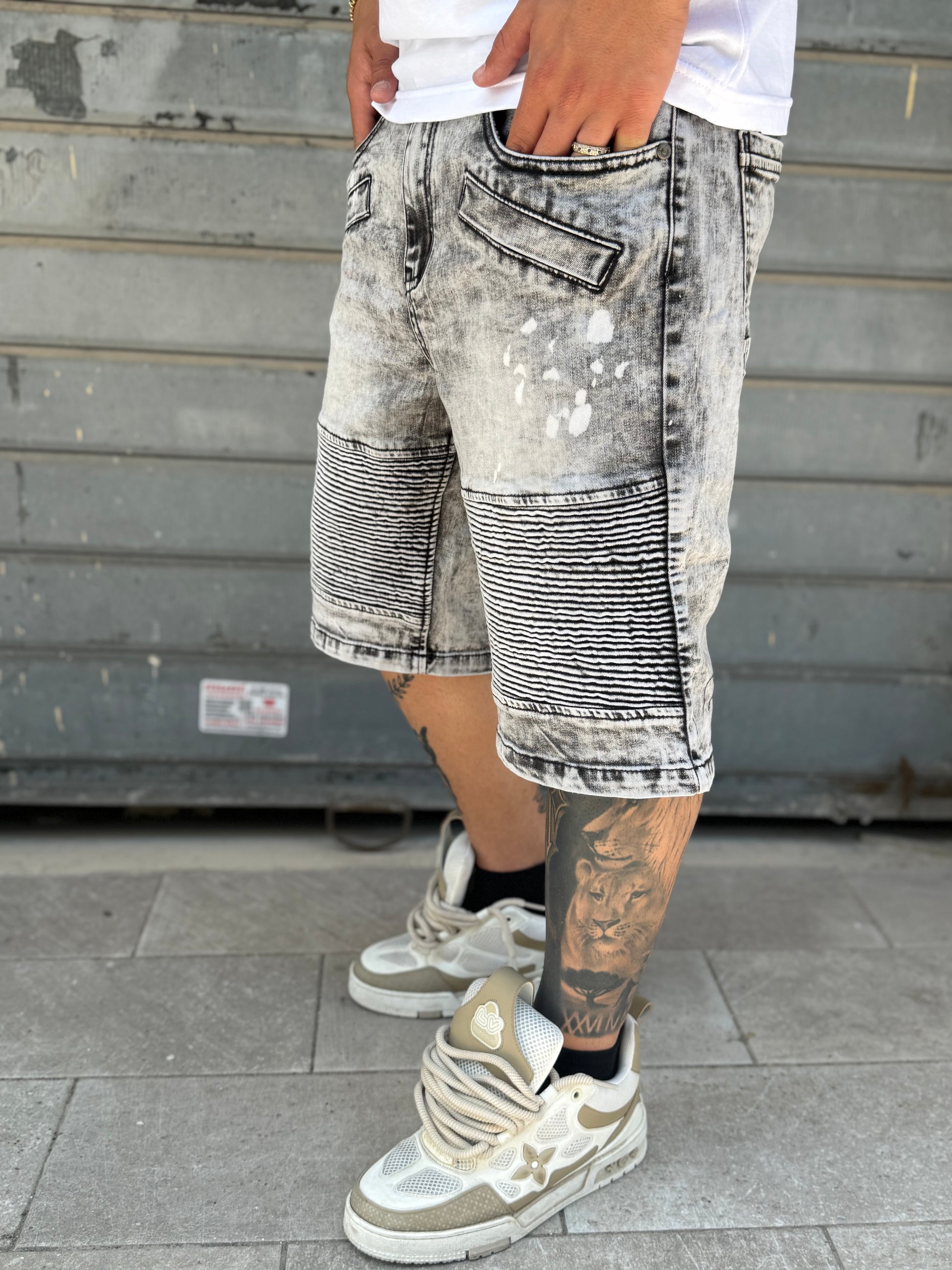 JEANS BIKER GREY
